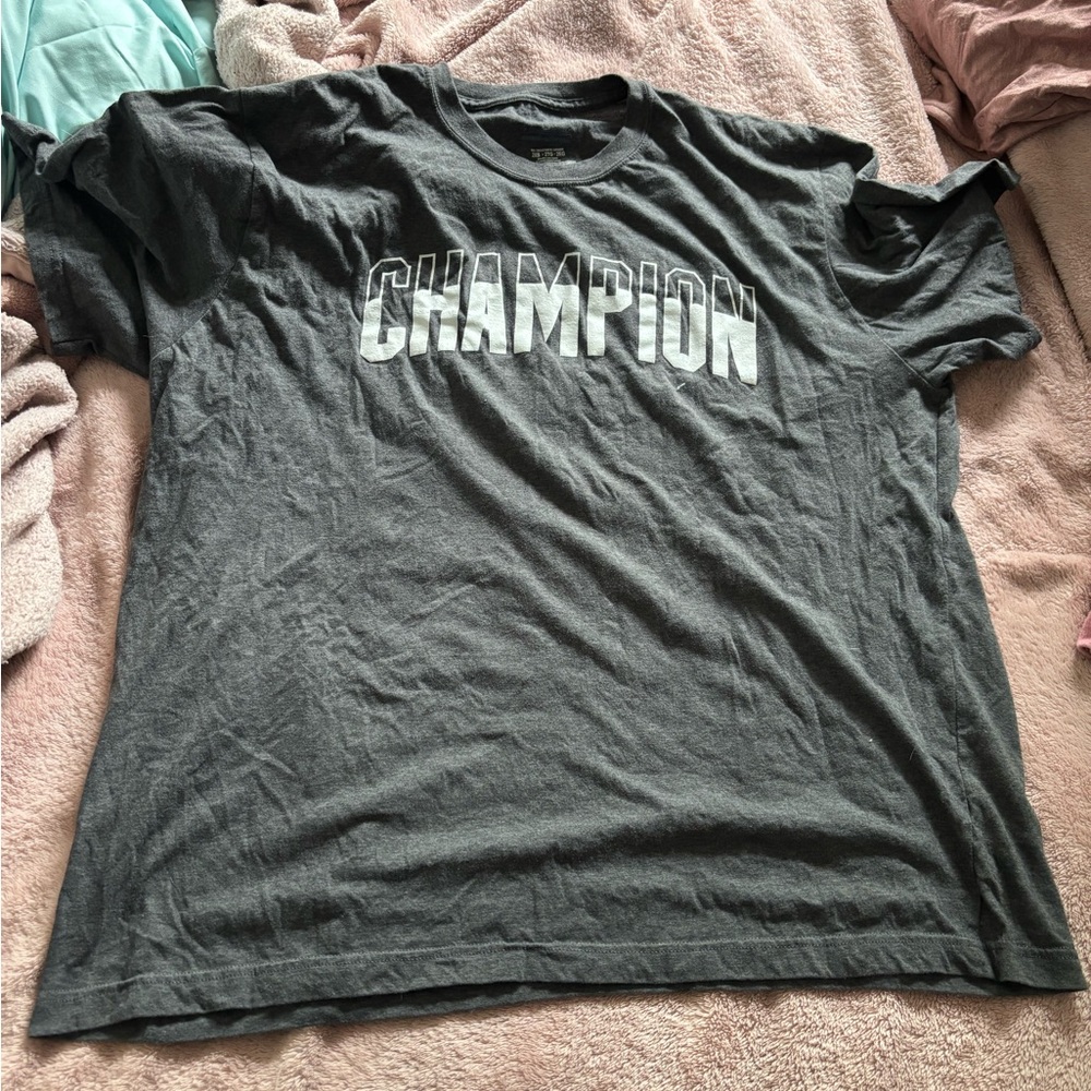 Champion Gray Short Sleeve Tee Casual Comfort